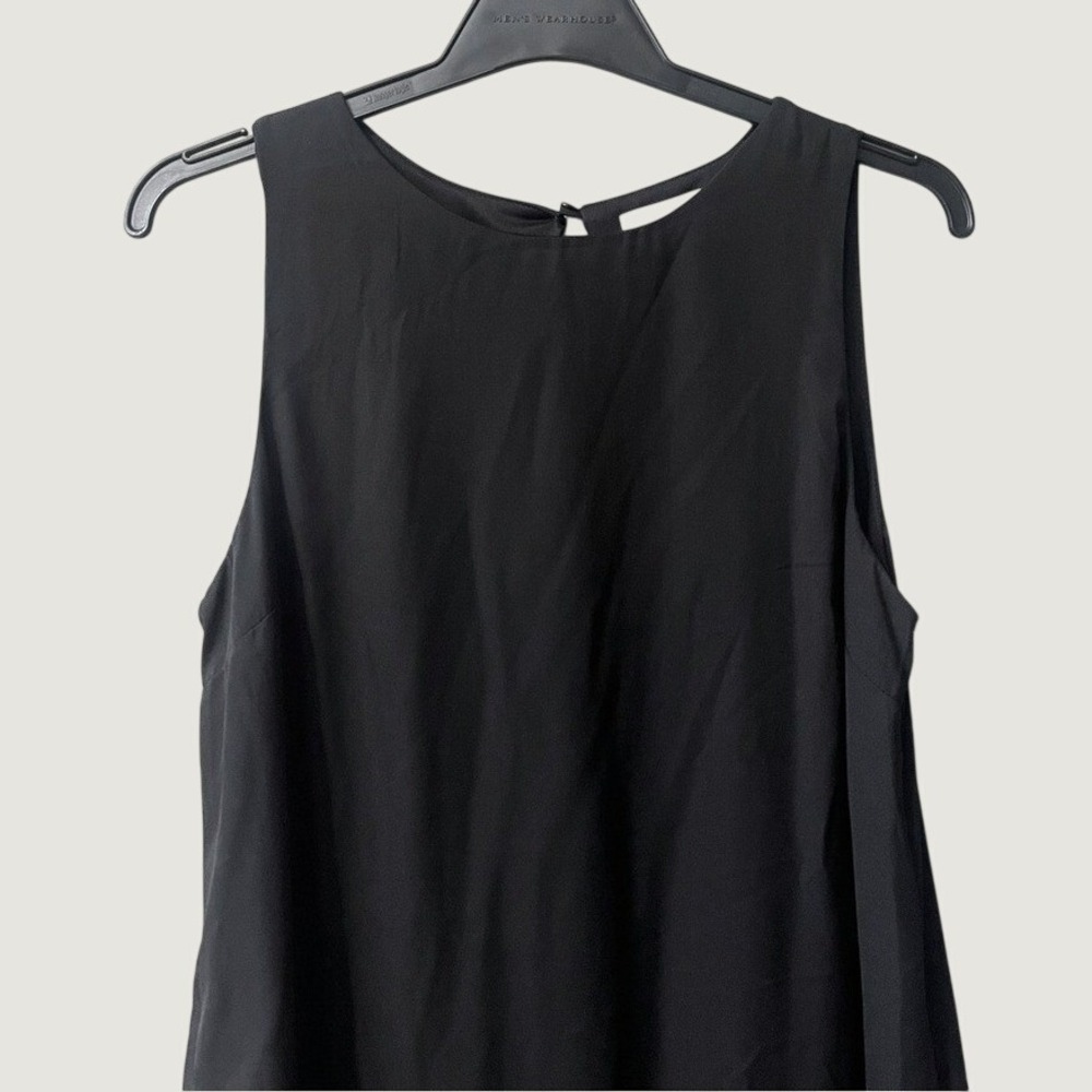 Nordstrom Rack Sleeveless Shift Dress Womens Medium Black Casual Chic New - Picture 4 of 11
